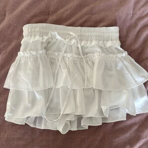 Elegant White Preppy Day + Moon Skirt